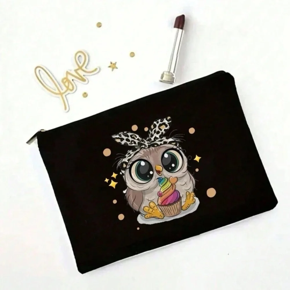 Cute Celebration Owl Makeup Bag Travel Cosmetic Bag